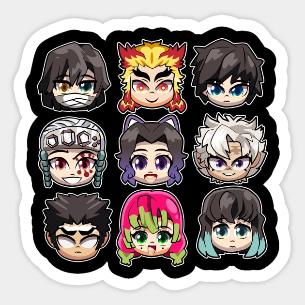 Pilares  kimetsu no yaiba Sticker by lolo_aburto